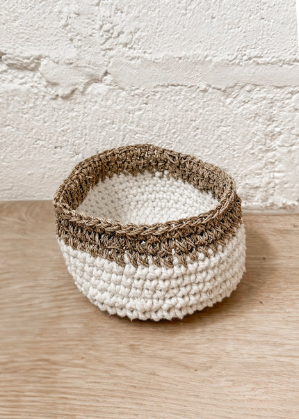 Gehaakt mandje Katoen & Zeegras