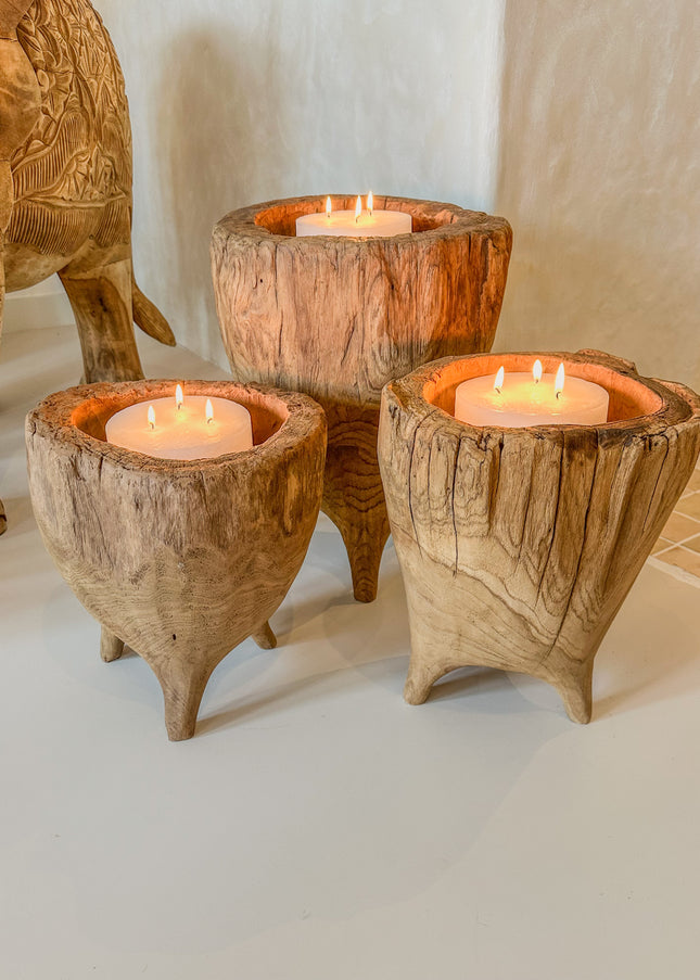 Teak vaas | Wabiwood