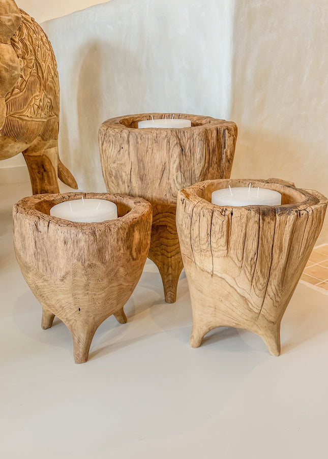 Teak vaas | Wabiwood