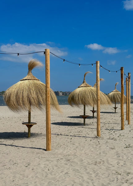 Luxe Rieten Parasol 220 cm – Handgemaakt in Spanje