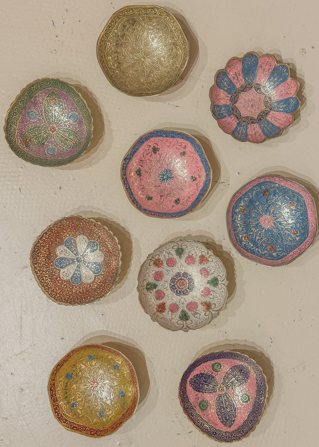 Handbeschilderd messing schaaltje | ca. 11 cm