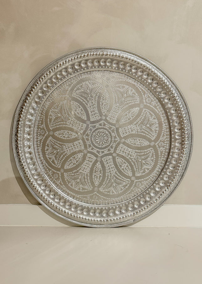 Handgehamerd Dienblad Marrakech Deluxe – Ø77 cm (1)