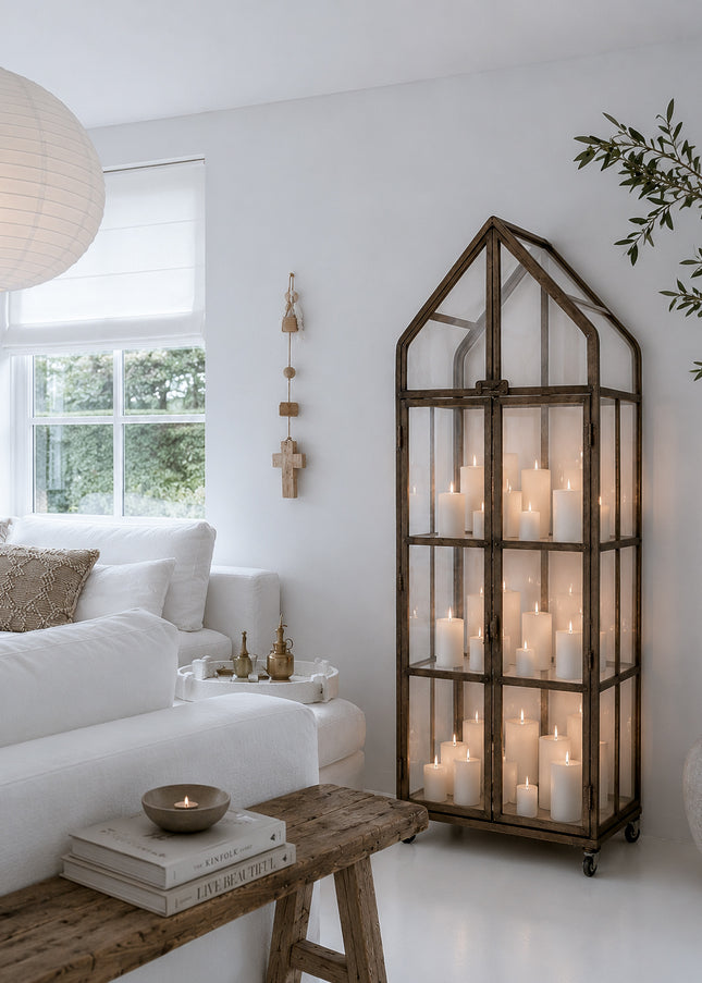 Glazen Kas op Wielen – Metaal & Glas (M)