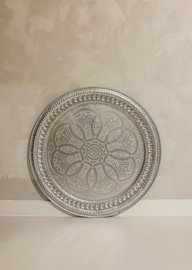 Handgehamerd Dienblad Marrakech Deluxe – Ø77 cm (1)
