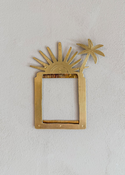 Fotolijst Palm Sunset – messing 12 x 7 cm