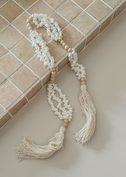 Decoratieve Schelpenketting met Kralen & Kwasten