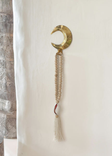 Decoratieve ketting Witte tijgerschelp