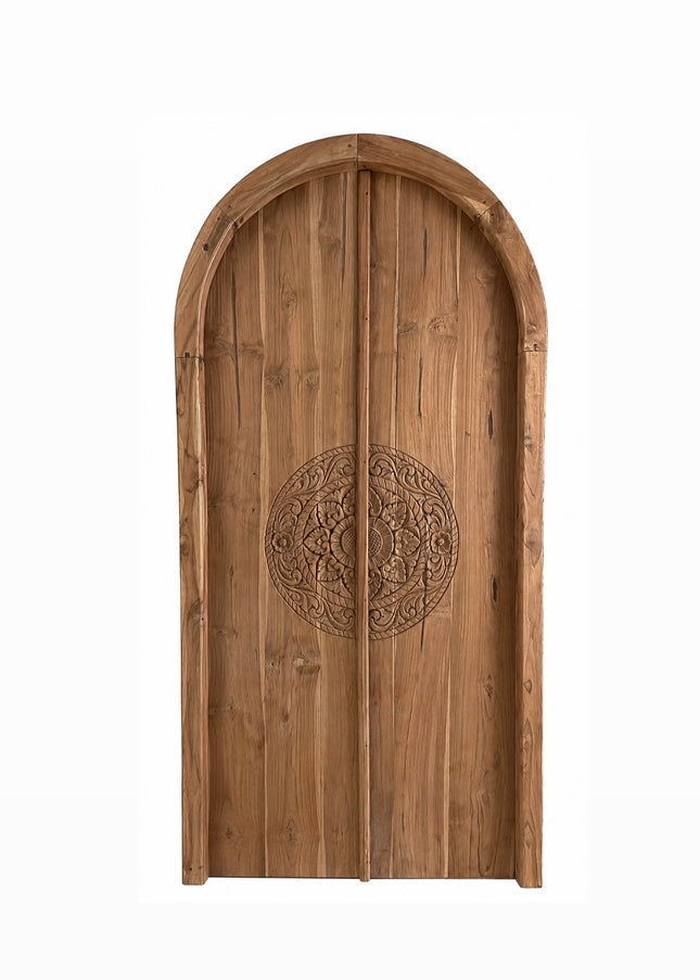 Teakhouten Poortdeur – Naturel | 220 x 110 cm