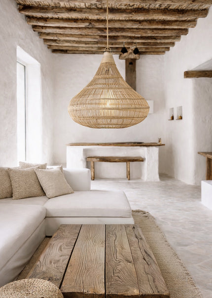 Palm Drop pendant light - natural