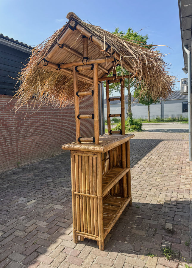 Bamboe Tiki Bar met Rieten Dak