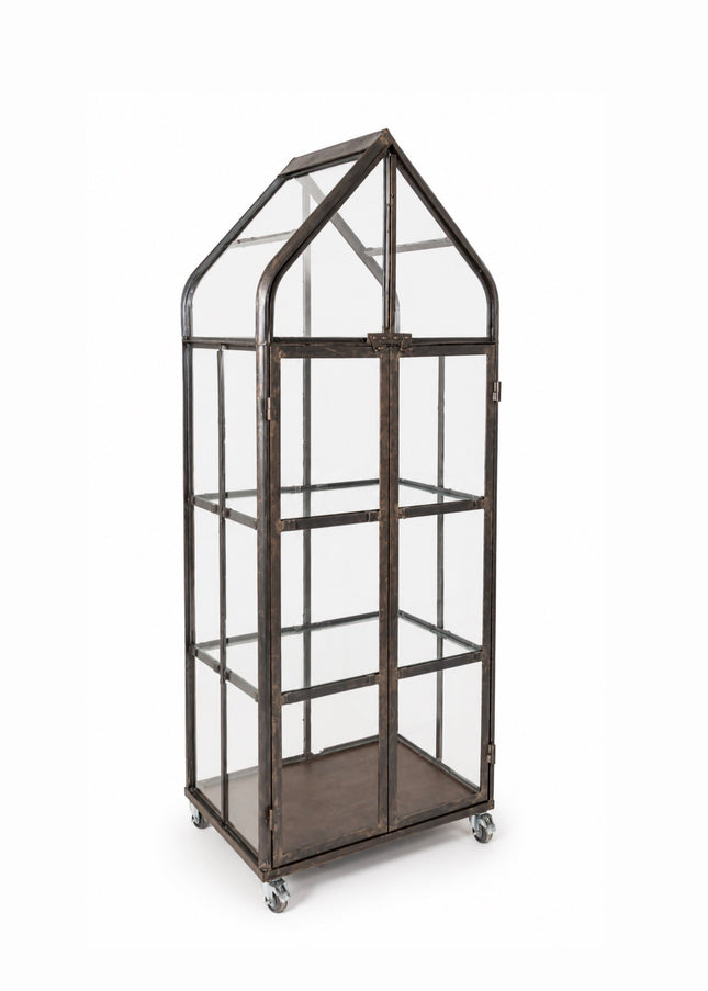 Glazen Kas op Wielen – Metaal & Glas (M)