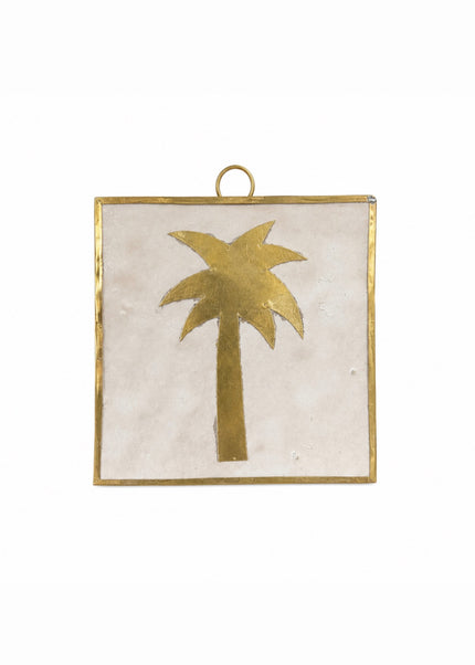 Zellige tegeltje palm – 10 x 10 cm