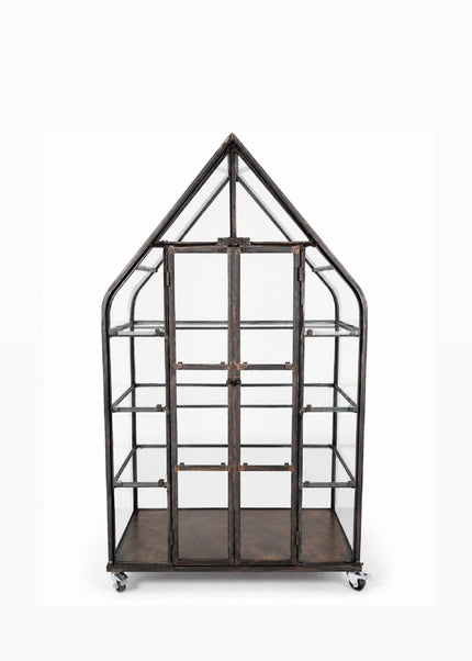 Glazen Kas op Wielen – Metaal & Glas (L)