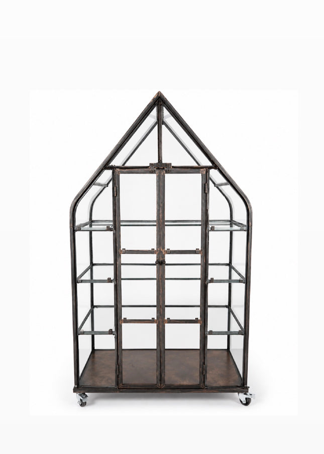 Glazen Kas op Wielen – Metaal & Glas (L)