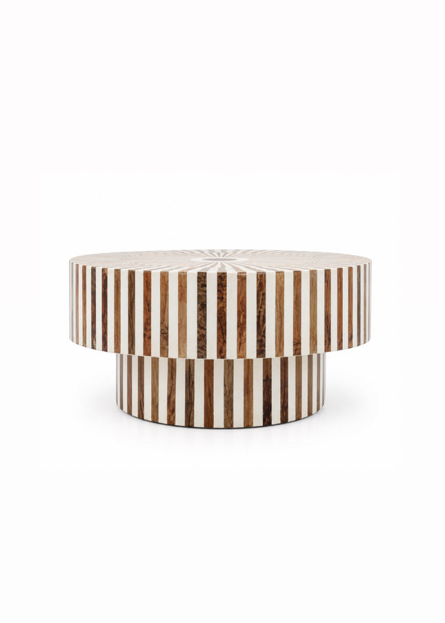 Salontafel walnoothout & resin – 80 x 50 cm
