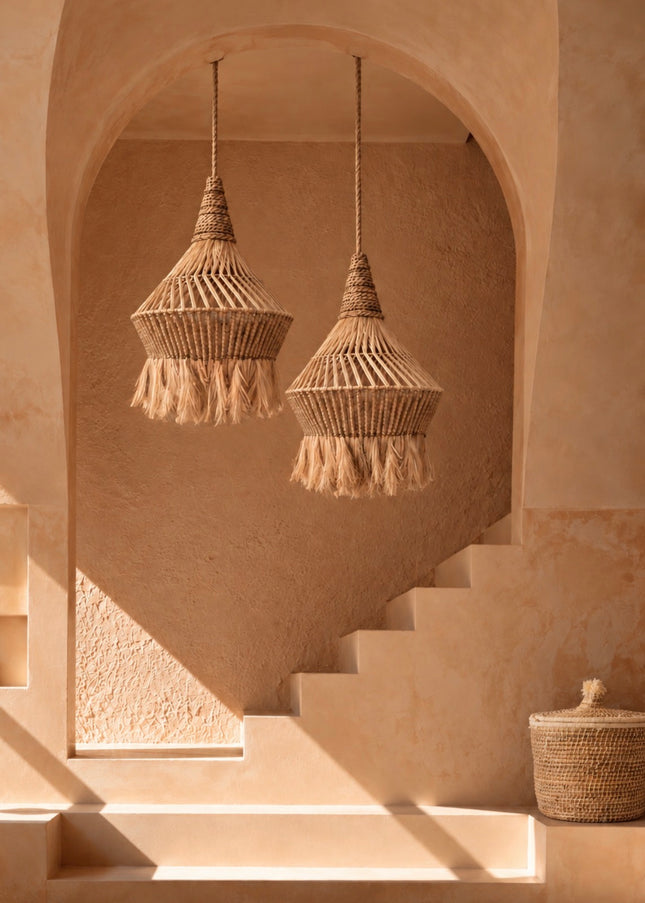 Abaca Fringe Hanglamp – Naturel