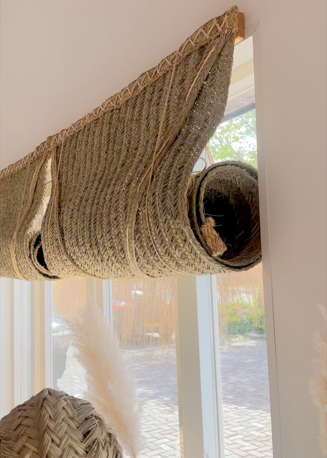 Zeegras Rolgordijn – Handgemaakt uit Marokko (op maat)