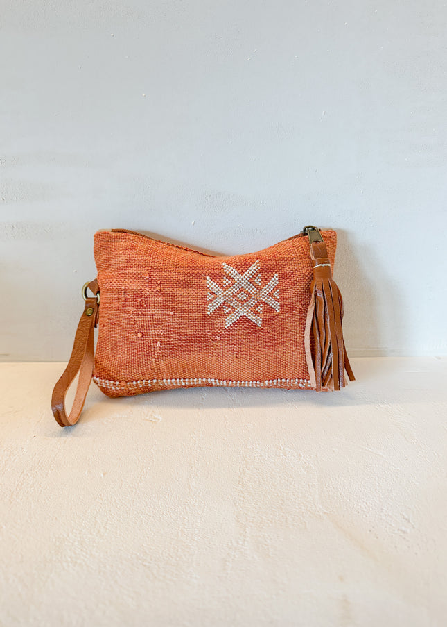 Sabra Silk Tasje met Leren Details – 20x13 cm