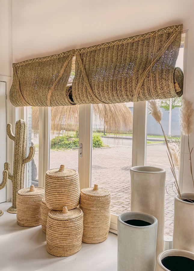 Zeegras Rolgordijn – Handgemaakt uit Marokko (op maat)