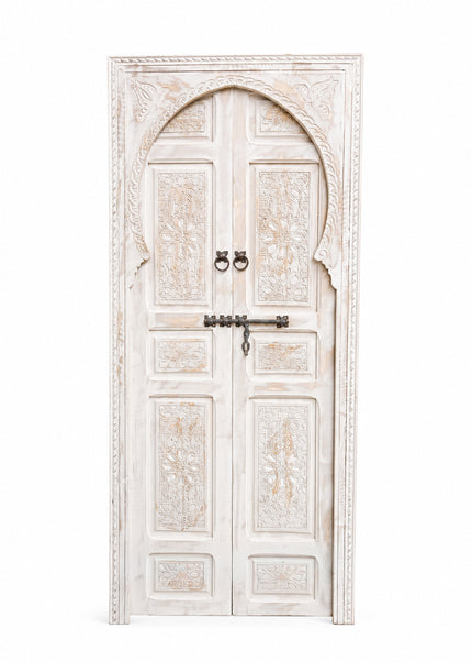 Marokkaanse deur Marok White Wash – 210 x 100 cm