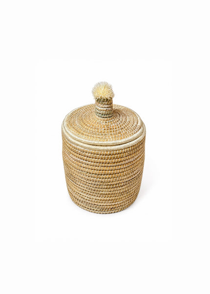 Zeegras mand Nala Pompom – 40 x 30 cm