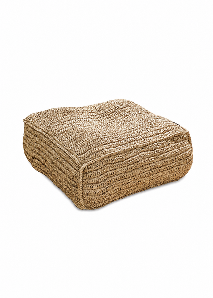 Savana Raffia Poef Hoes – vierkant