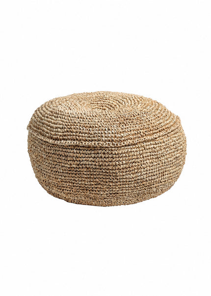 Savannah Raffia Pouf Cover – round