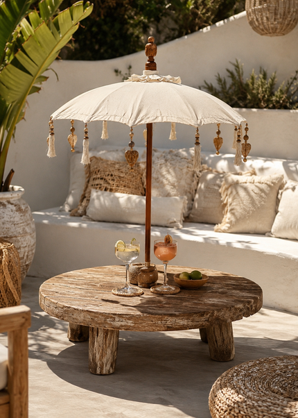 Boho Chic Table Parasol - Gold