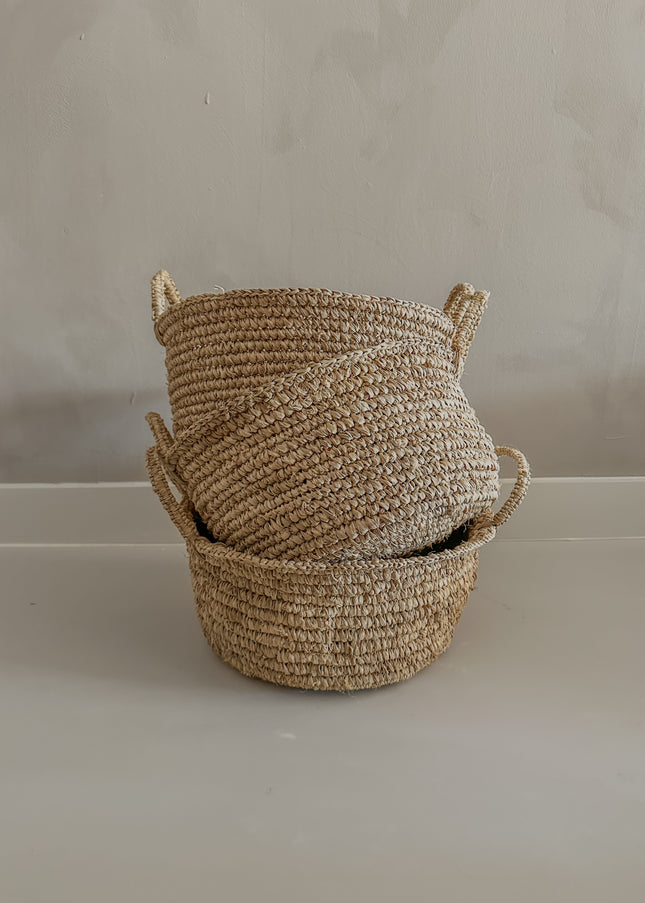Raffia mand –  (30x15 cm)