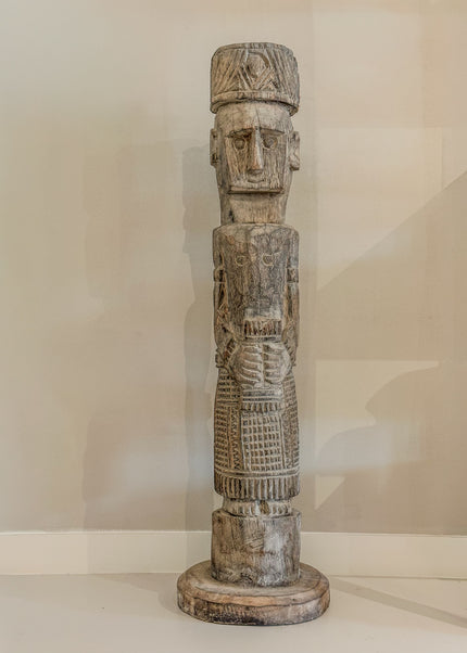 Houten Beeld Indonesië – Traditioneel Man/Vrouw | 116 cm Hoog | Los of als Set