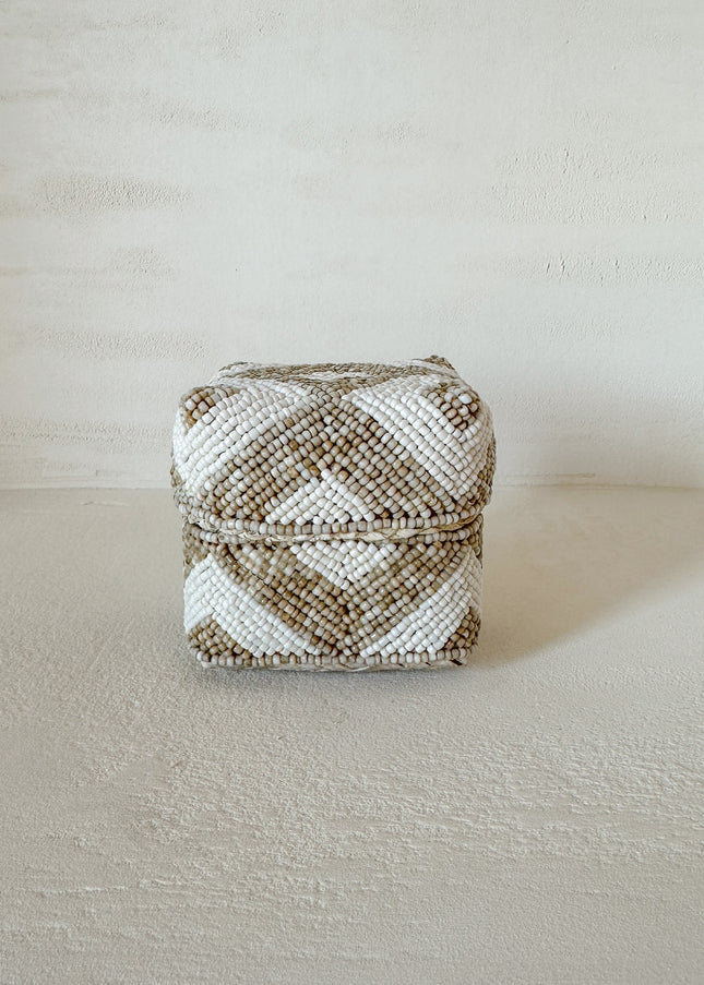 wit/beige kralendoosje - Lima