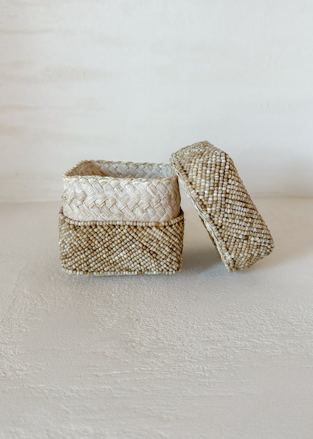 Beige kralendoosje - Tama