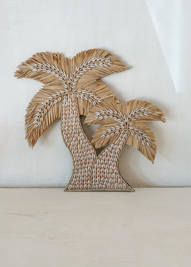 Wanddecoratie palmboom - Raffia
