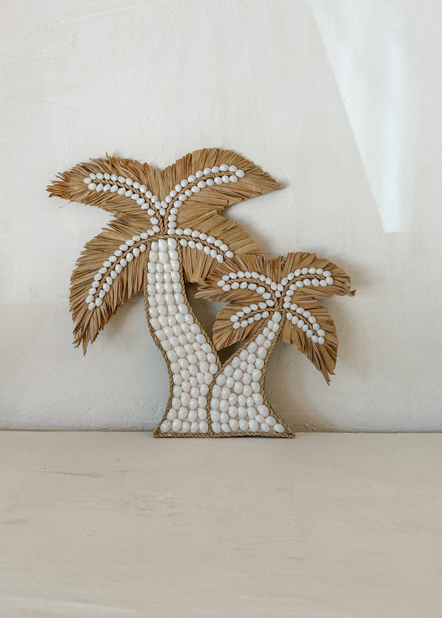 Wanddecoratie palmboom - Blanco