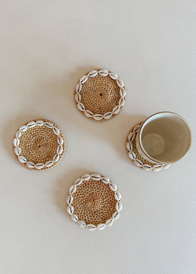 Onderzetter - Shell wave Naturel