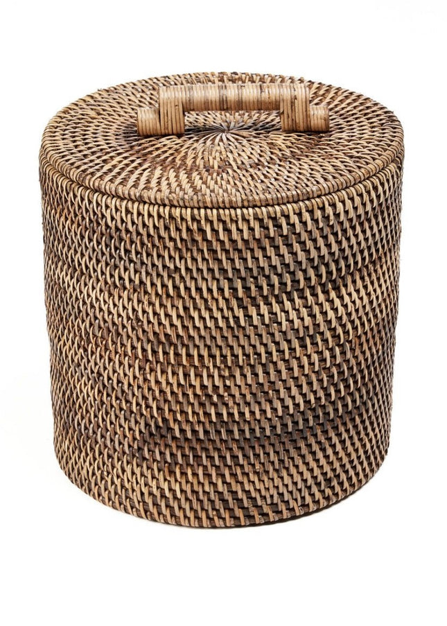 Rotan Mand met Deksel – H30 x B25 cm