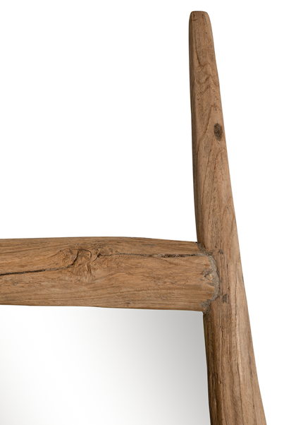 Unieke staande spiegel van oud teak hout – 200 cm hoog