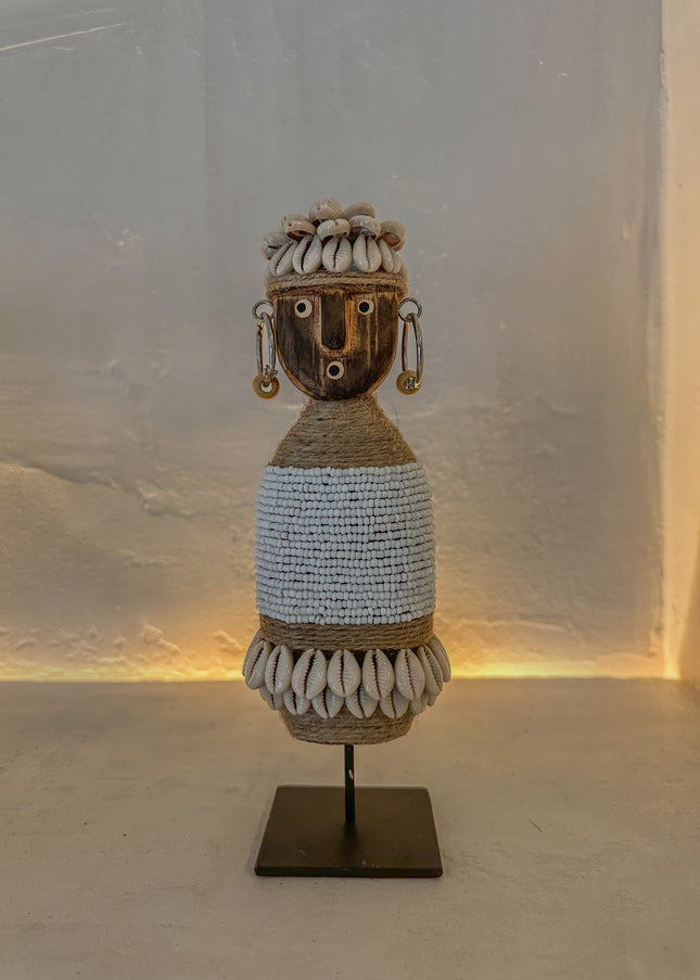 Sumba Statue – Wit (25 cm)