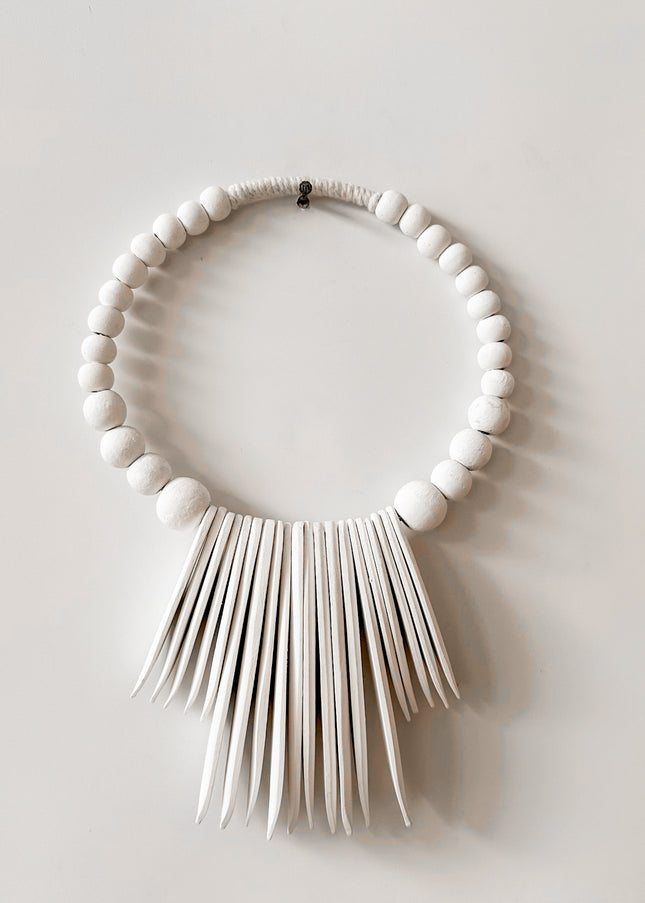 Witte kralen ketting