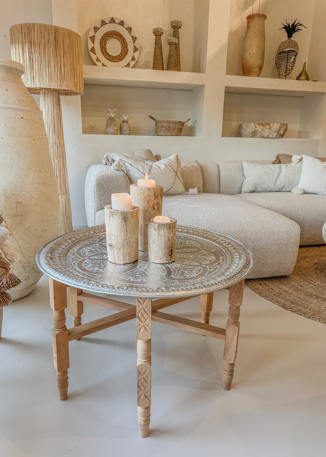 Houten Onderstel Marrakech Naturel – voor Marokkaans Dienblad