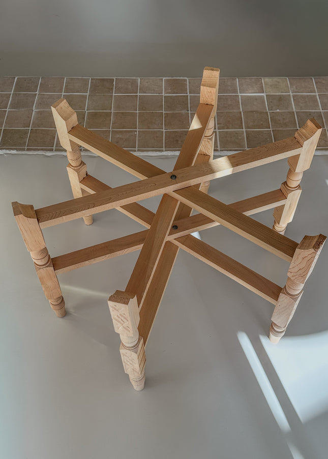 Houten Onderstel Marrakech Naturel – voor Marokkaans Dienblad