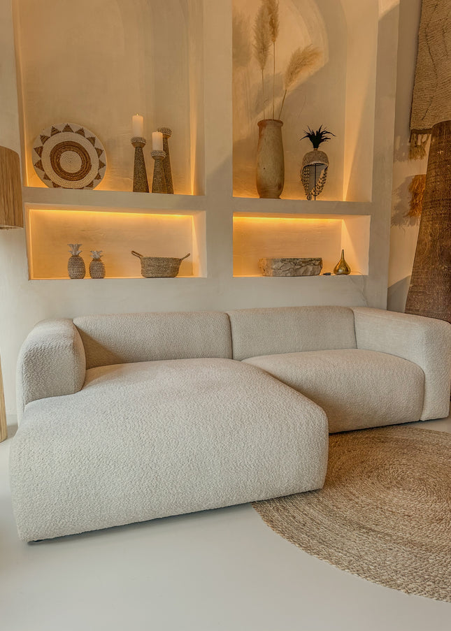 Loungebank Lizzy - Naturel, 252cm