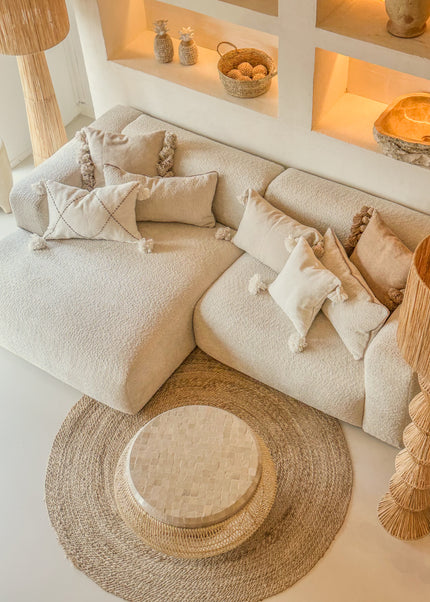 Loungebank Lizzy - Naturel, 252cm