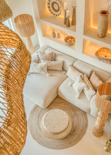 Loungebank Lizzy - Naturel, 252cm