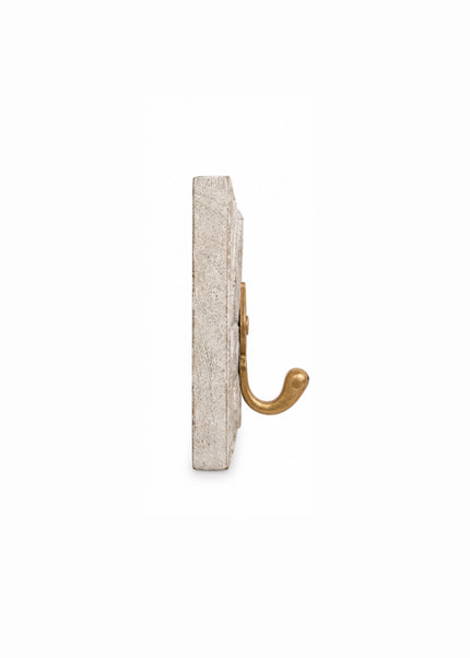 Wandhaak Lotus White Wash – Handgemaakt Hout