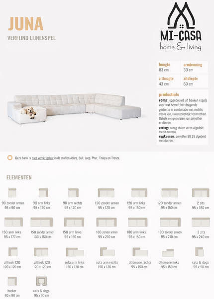 Hoekbank Juna