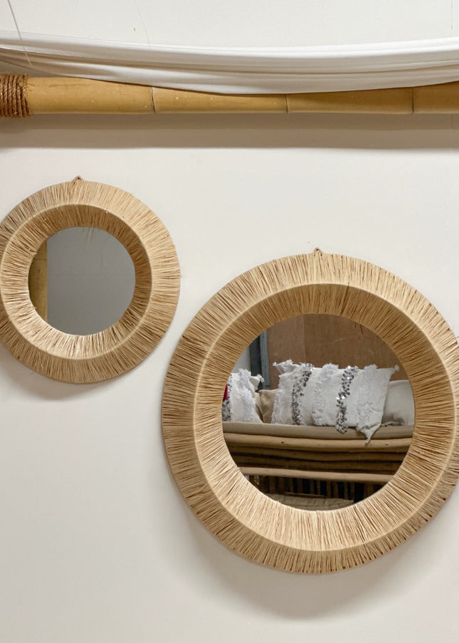 Spiegel | Raffia | 80cm
