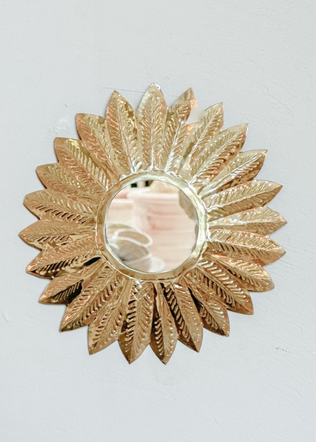 Spiegel | Messing | Bloem