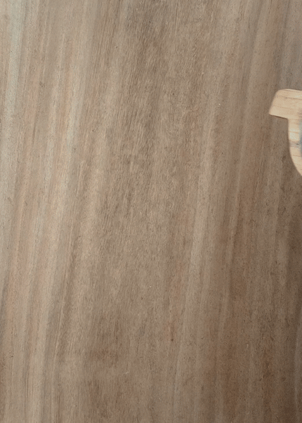 Houten serveerschaal met Capiz schelp