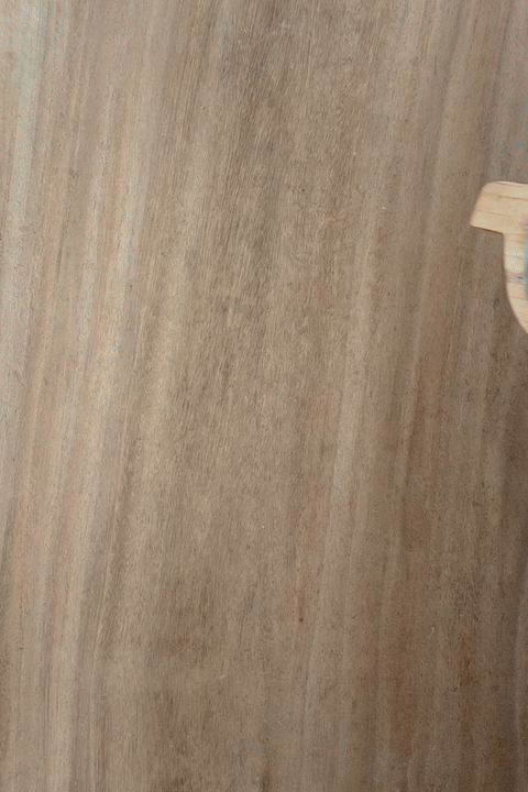 Houten serveerschaal met Capiz schelp